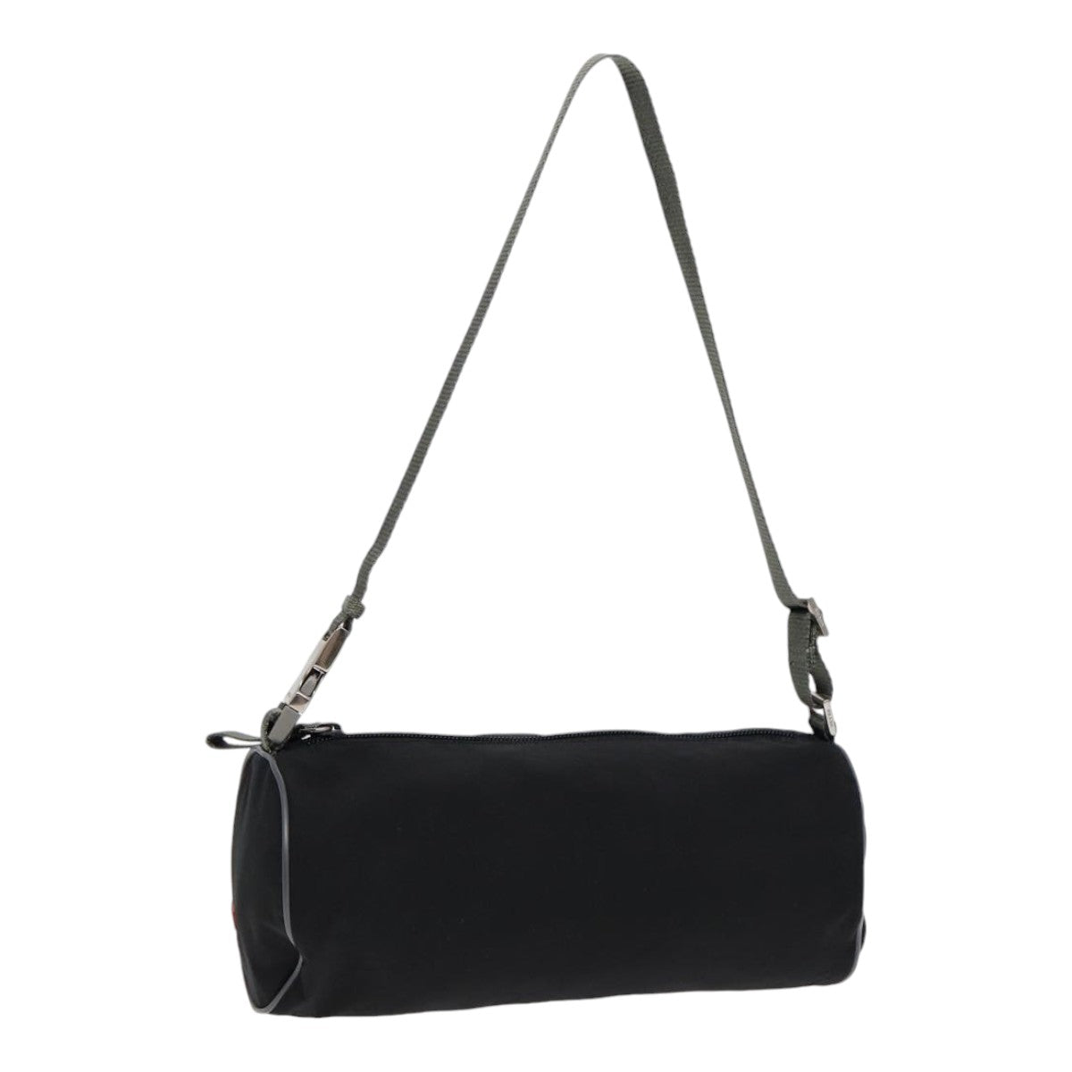Prada Sports Shoulder Bag Auth Nylon Black Silver
