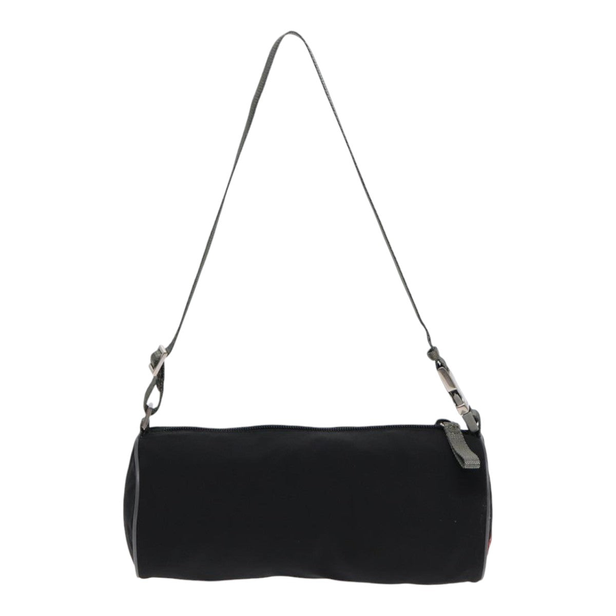 Prada Sports Shoulder Bag Auth Nylon Black Silver