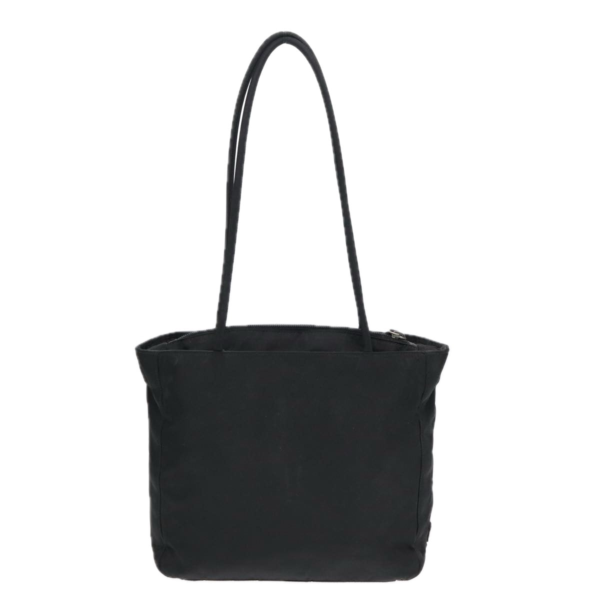 Prada Tote Bag Auth Nylon Black Silver Black Auth Bs17775