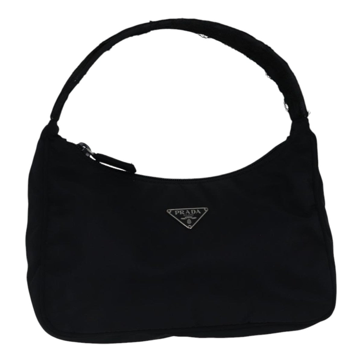 Prada Hand Bag Auth Nylon Black Travel Bag Black Auth Bs17793