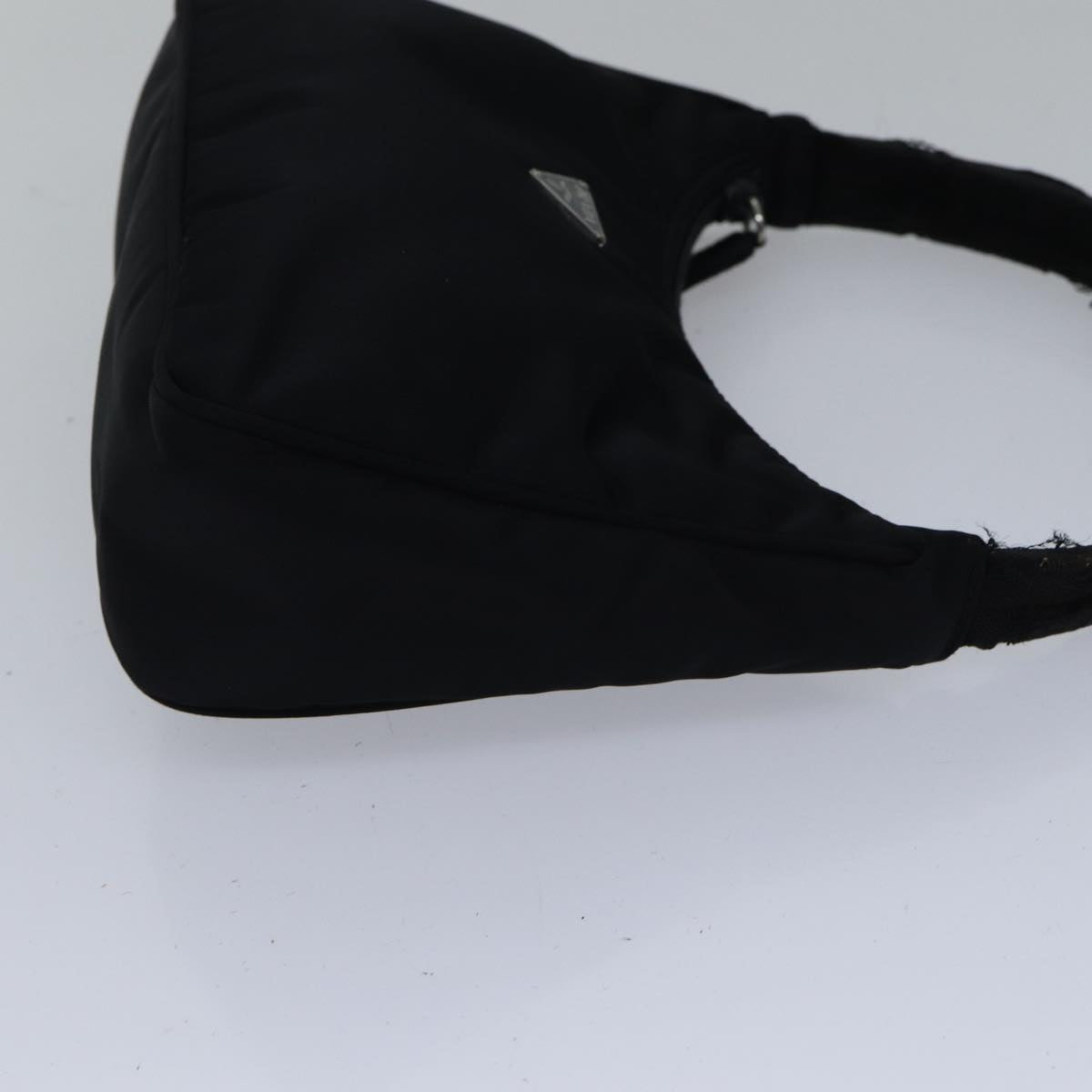 Prada Hand Bag Auth Nylon Black Travel Bag Black Auth Bs17793