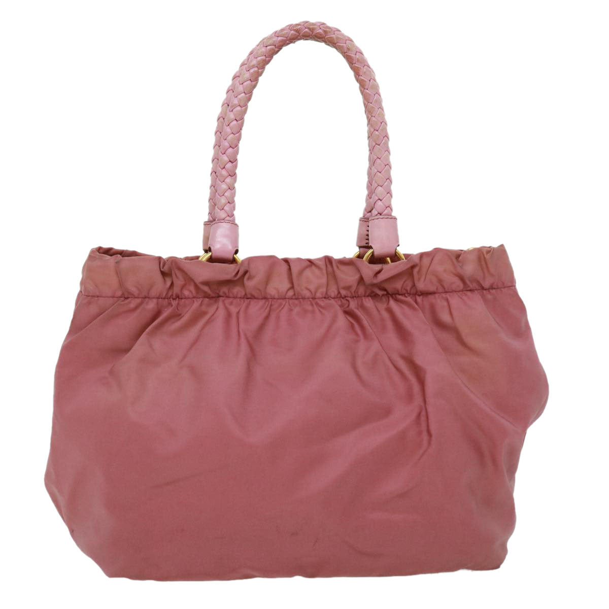 Prada Hand Bag Auth Nylon Pink Travel Bag Pink Auth Bs2904