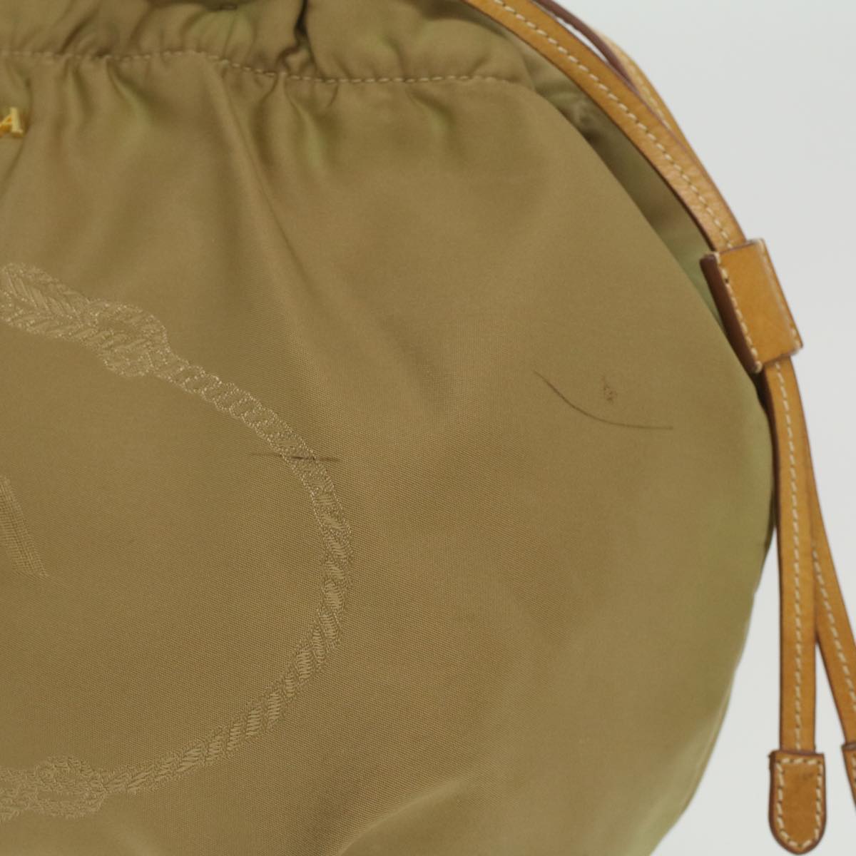 Prada Shoulder Bag Khaki Nylon Nylon Khaki Bs3848