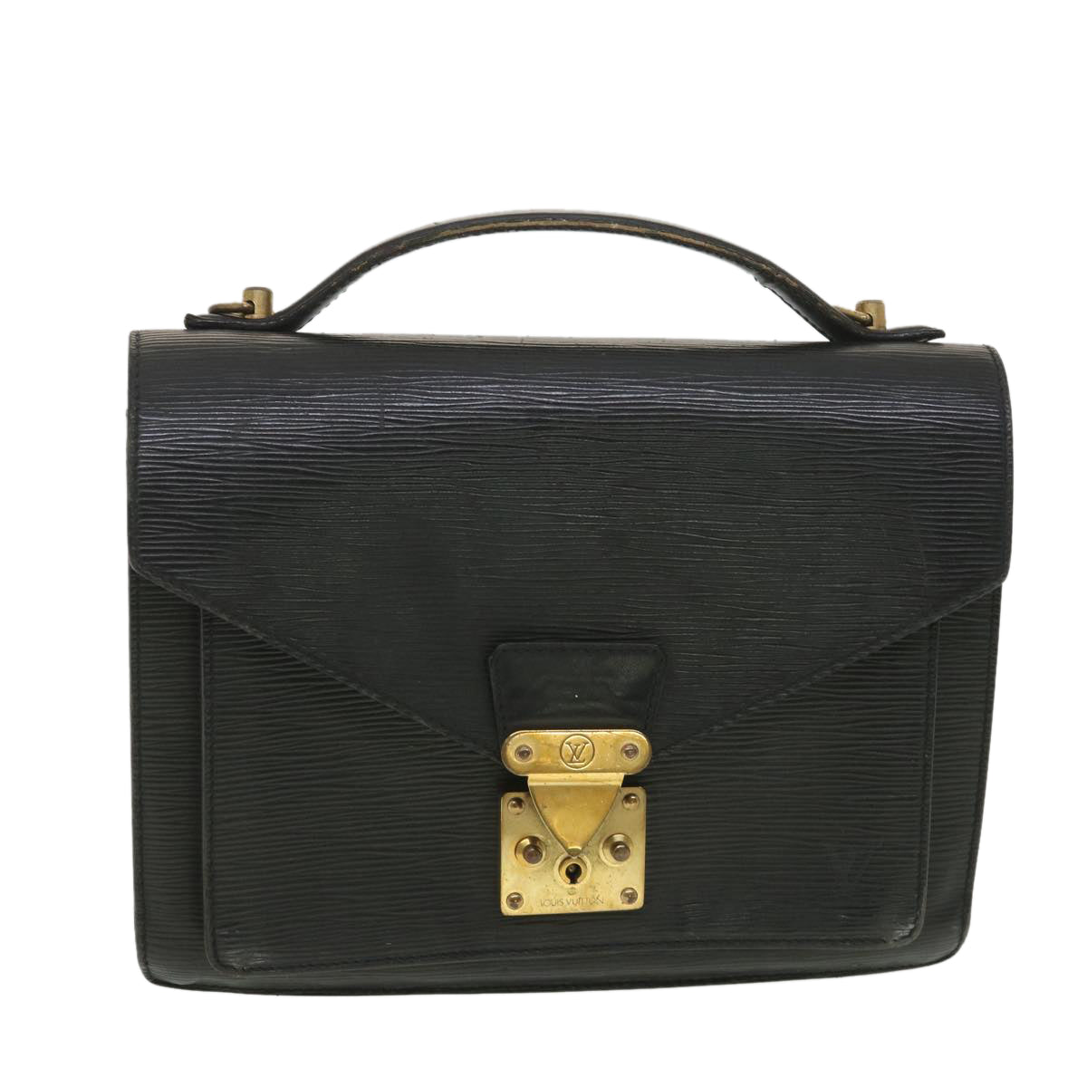 LOUIS VUITTON Epi Monceau Hand Bag 2way Black M52122 LV bs4252
