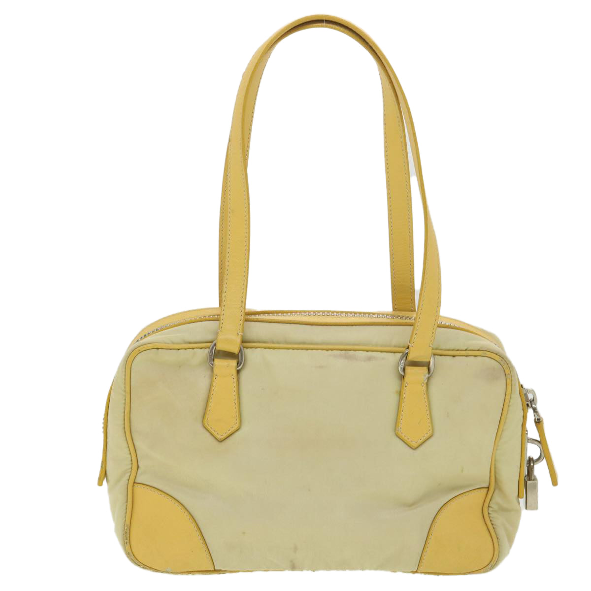 Prada Shoulder Bag Nylon Yellow Nylon Yellow Bs4580