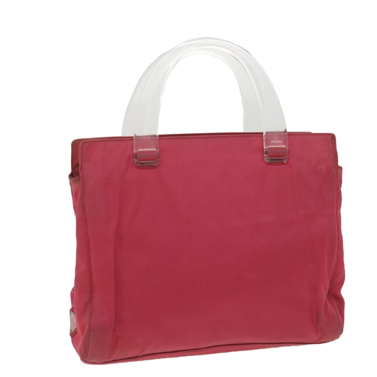 Prada Hand Bag Nylon Pink Travel Bag Nylon Pink Bs4613