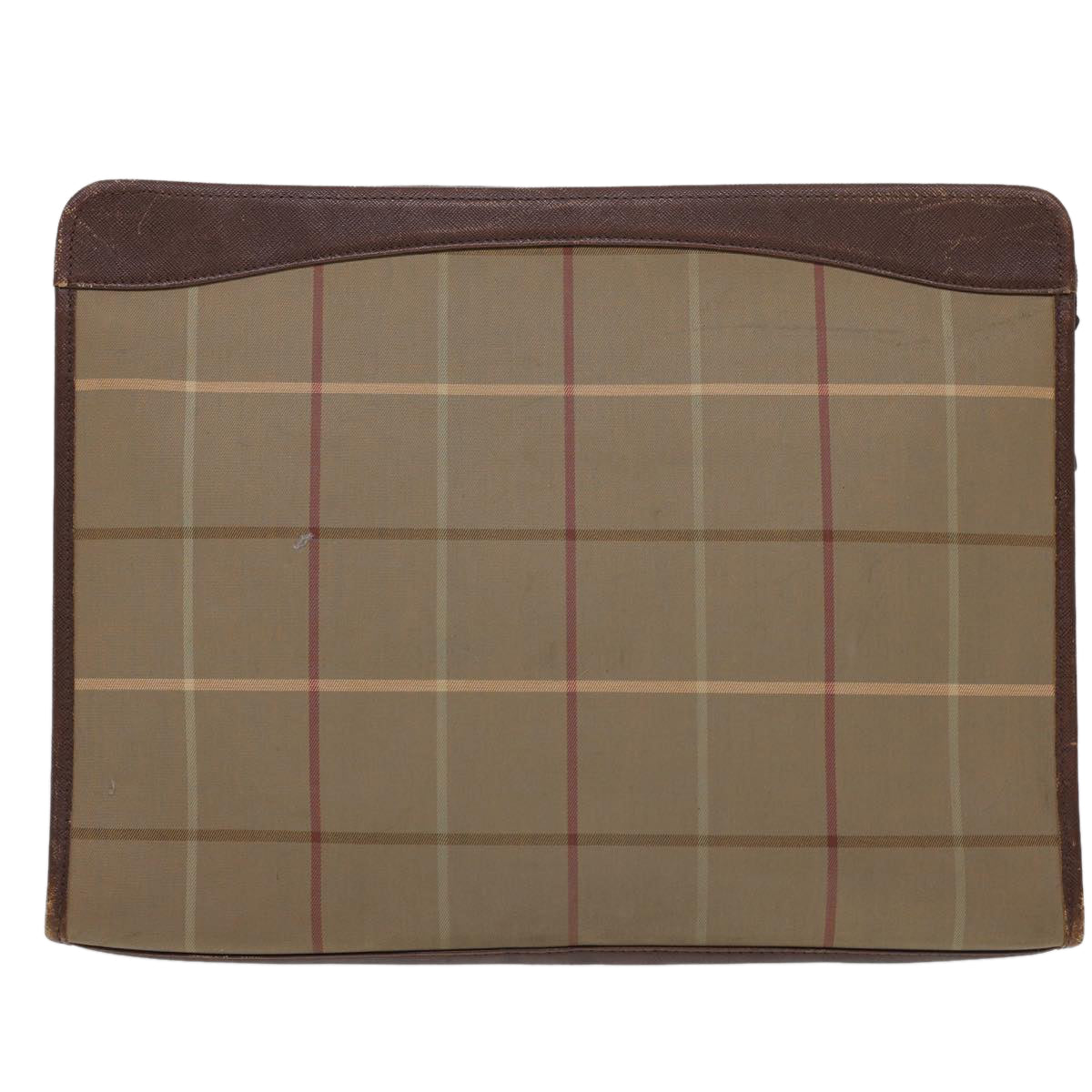 Burberry Luxury ss Nova Check Clutch Bag Auth Bs4852 Nylon Beige