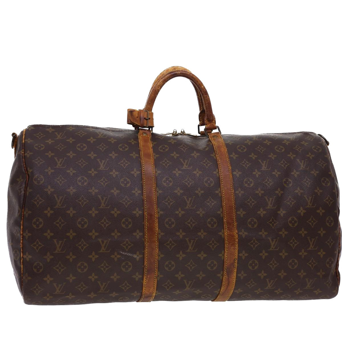 LOUIS VUITTON Monogram Keepall Bandouliere 60 Boston Bag M41412 LV bs4853