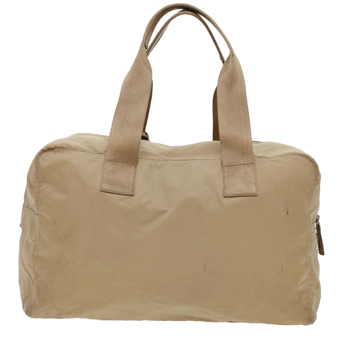 Prada Boston Bag Nylon Beige Travel Bag