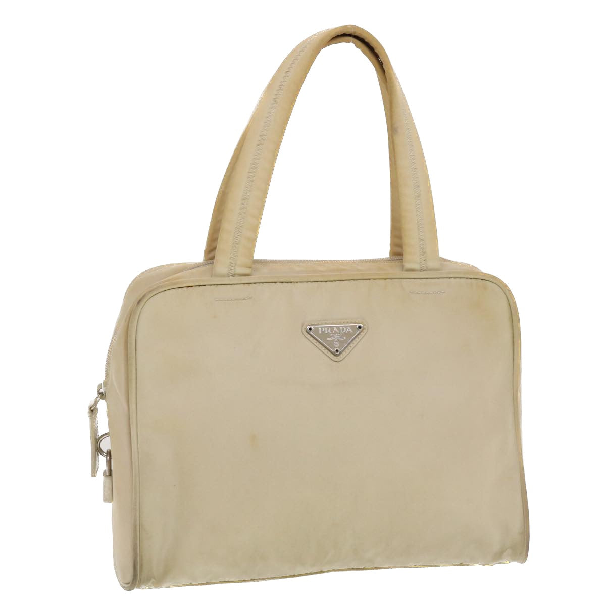 Prada Hand Bag Nylon Beige Travel Bag Nylon Beige Bs5267