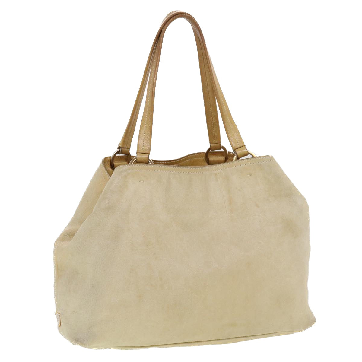 Prada Shoulder Bag Leather Beige Leather Beige Bs5334