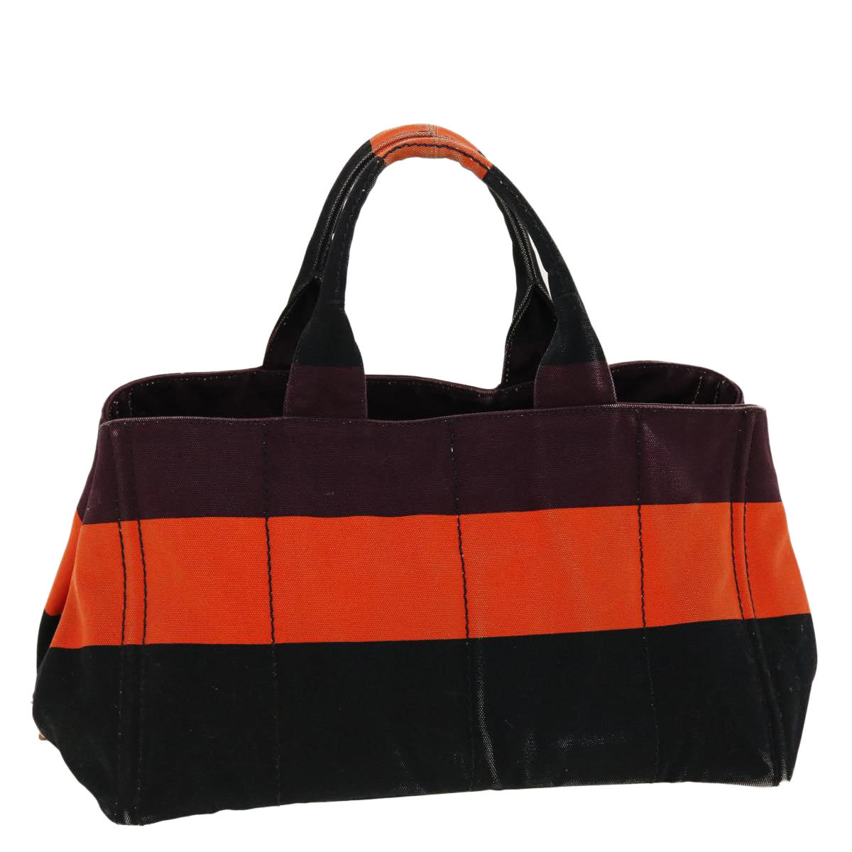 Prada Kanapa Mm Hand Bag Auth Canvas Orange Travel Bag