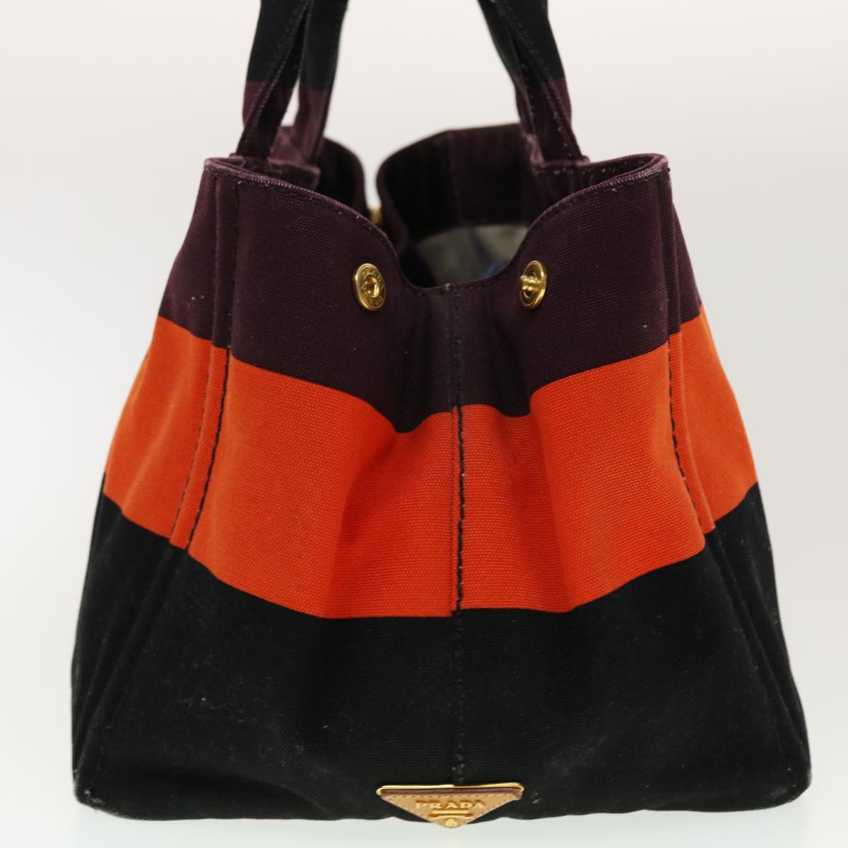 Prada Kanapa Mm Hand Bag Auth Canvas Orange Travel Bag