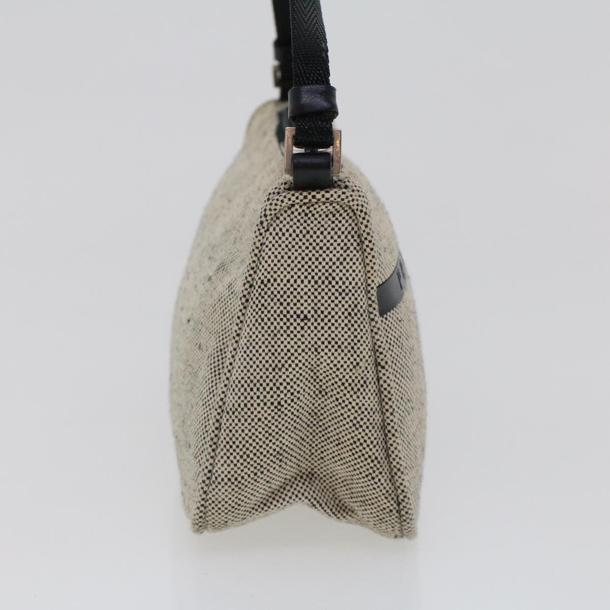 Prada Accessory Pouch Luxury Handbag Canvas Gray Clutch Bag