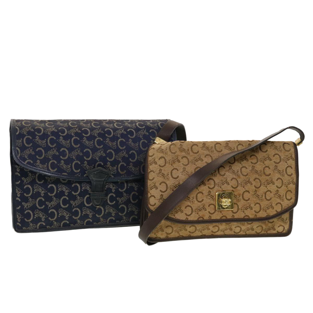 Luxury C Macadam Clutch Shoulder Bag Set Canvas Beige