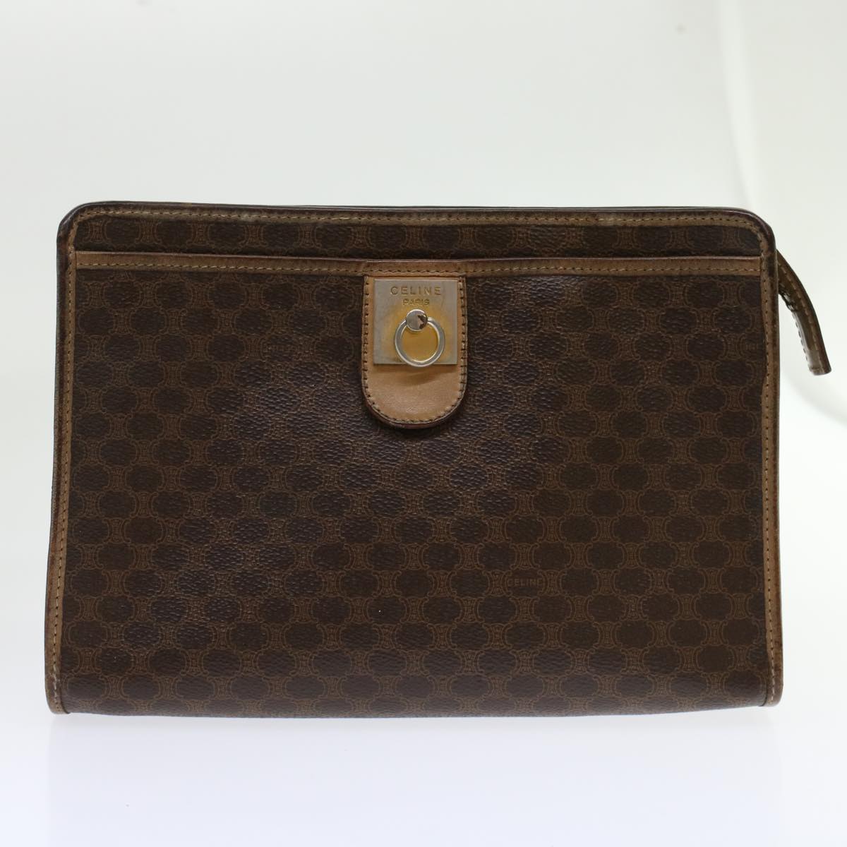 Luxury Cartier Macadam Clutch Bag Set Wine Leather Canvas