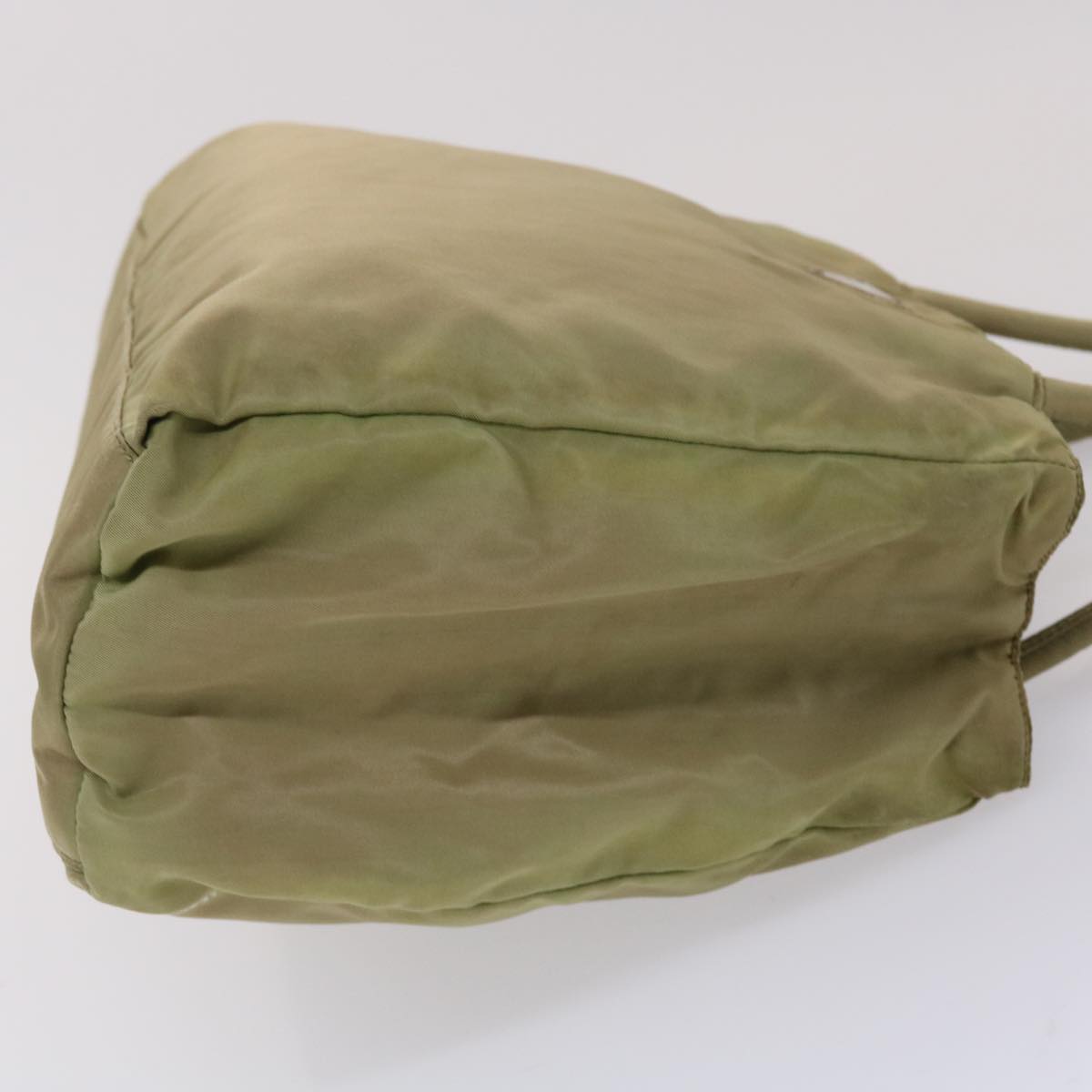 Prada Hand Bag Khaki Nylon Travel Bag Nylon Khaki Bs6394