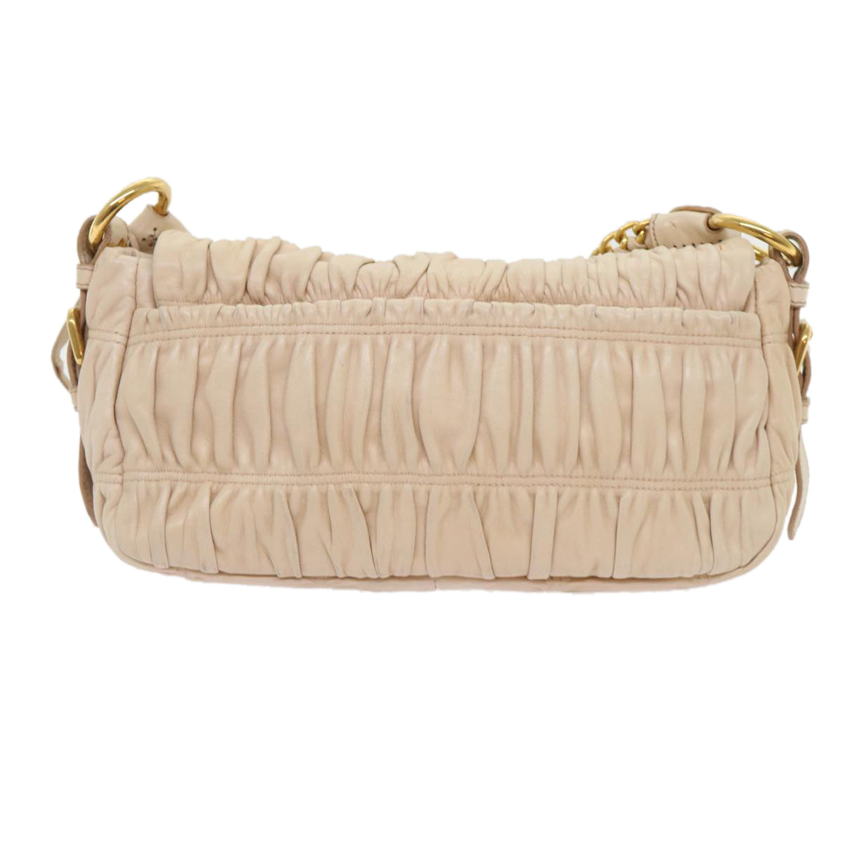 Prada Shoulder Bag Leather Pink Chain