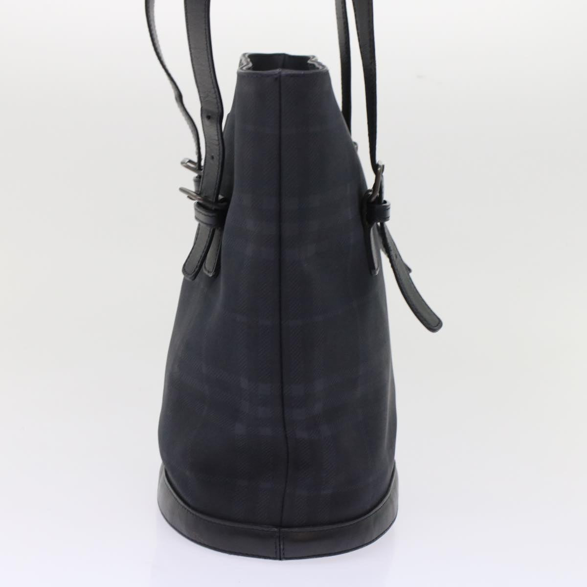 Burberry Luxury Nova Check Shoulder Bag Auth Bs6954 Leather Nylon Black
