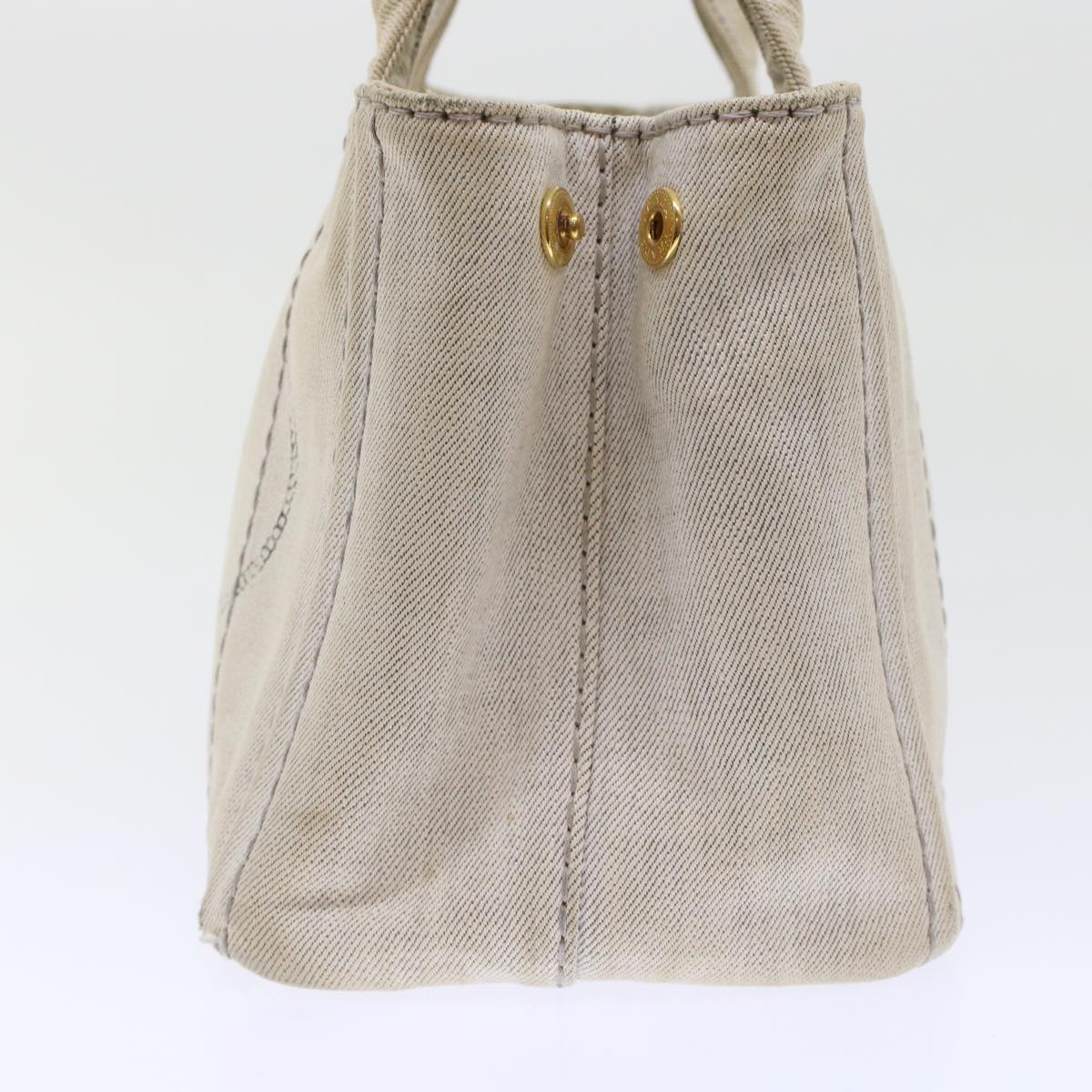 Prada Kanapa Pm Hand Bag Auth Canvas White Travel Bag