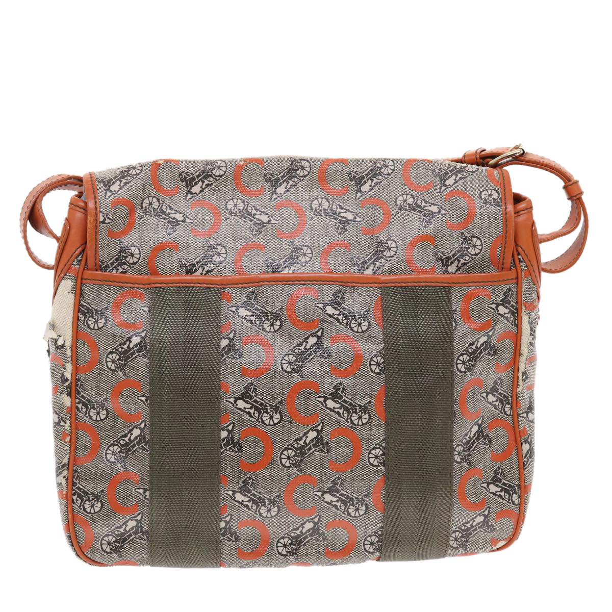 Luxury C Macadam Shoulder Bag Gray Canvas