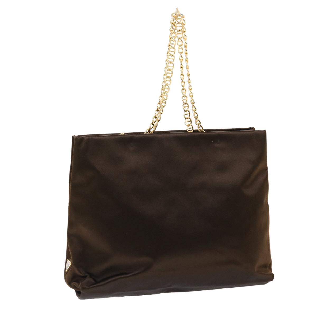 Prada Shoulder Bag Velor Brown Chain