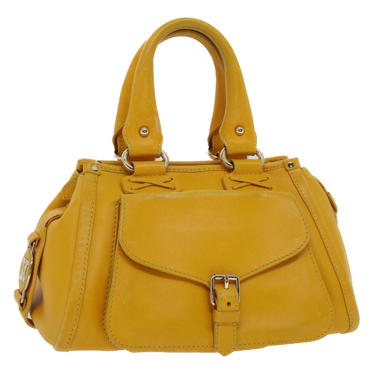 Luxury Hand Bag Yellow Leather Travel Bag
