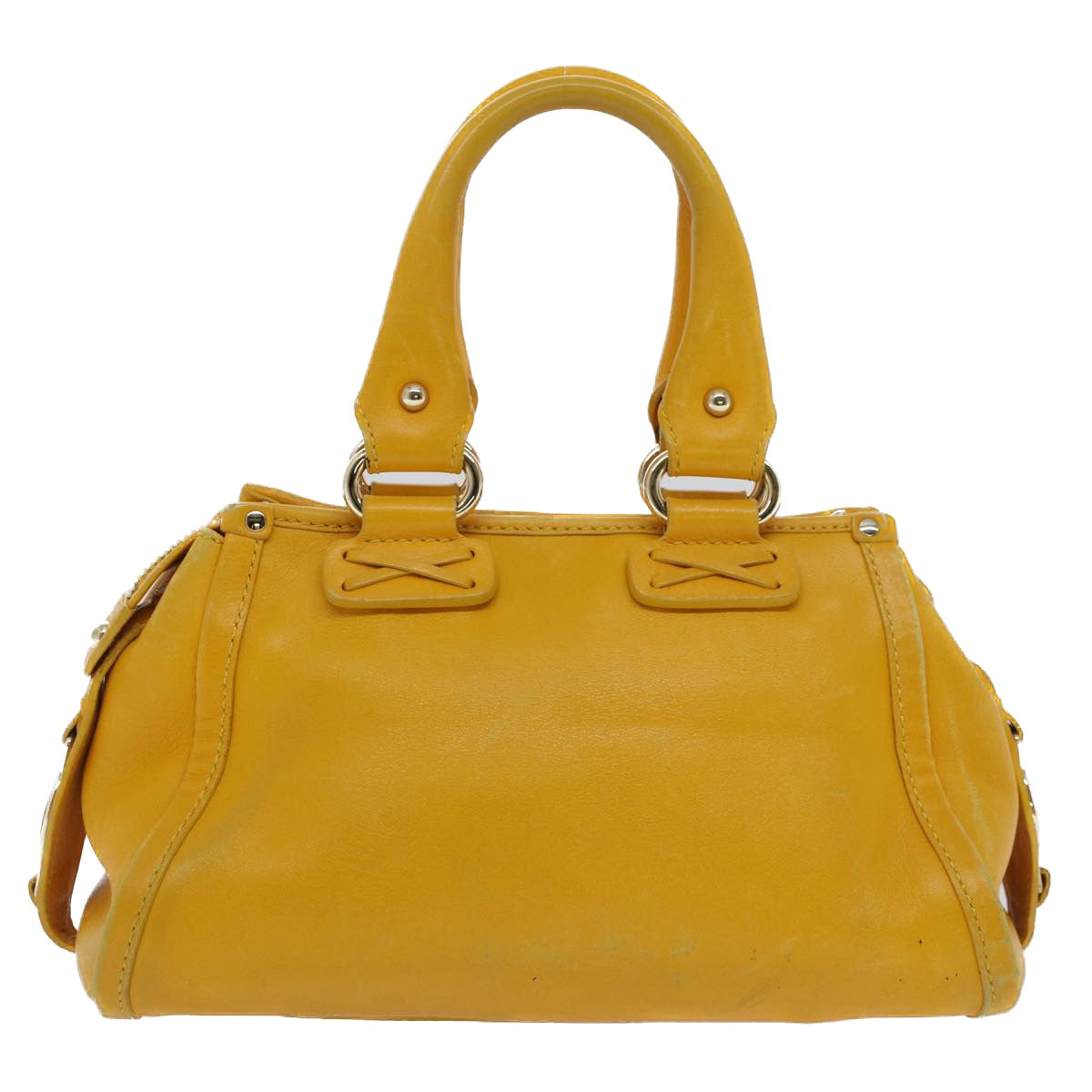 Luxury Hand Bag Yellow Leather Travel Bag
