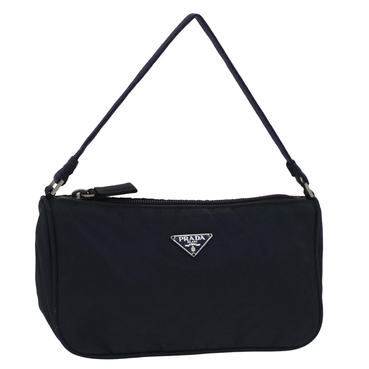 Prada Accessory Pouch Auth Luxury Handbag Nylon Purple Clutch Bag