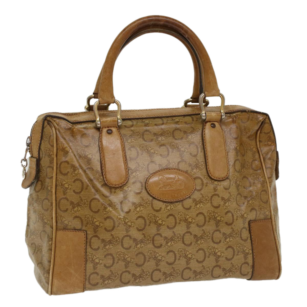 Luxury C Macadam Boston Bag Canvas Beige Travel Bag