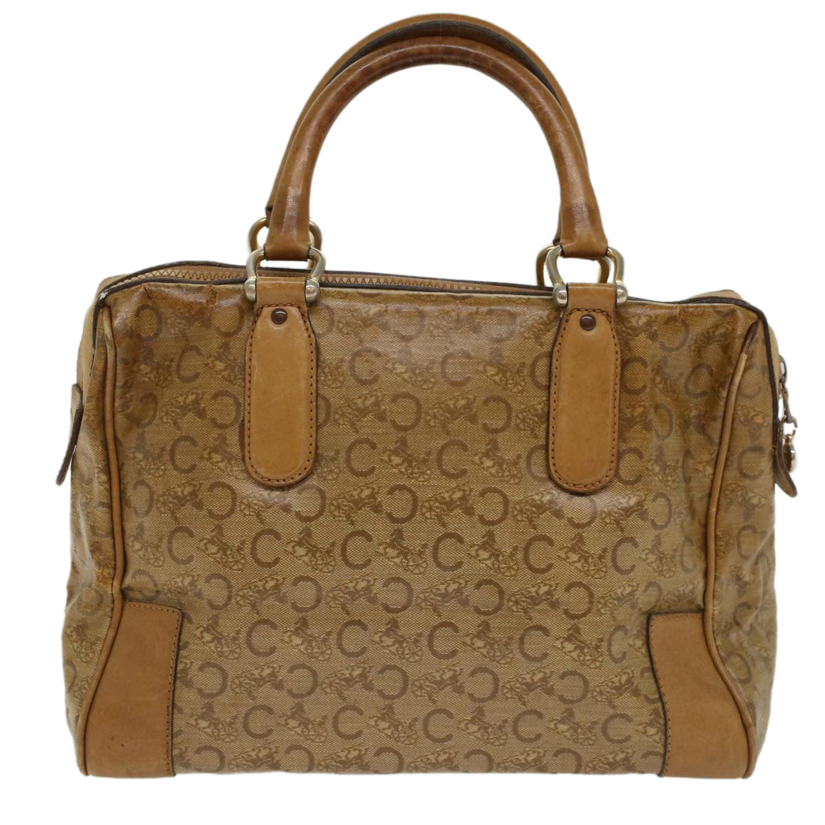 Luxury C Macadam Boston Bag Canvas Beige Travel Bag