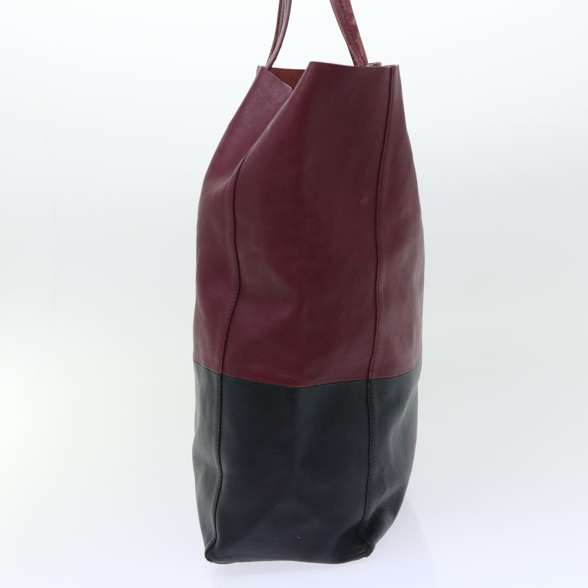 Luxury Tote Bag Wine Leather Red
