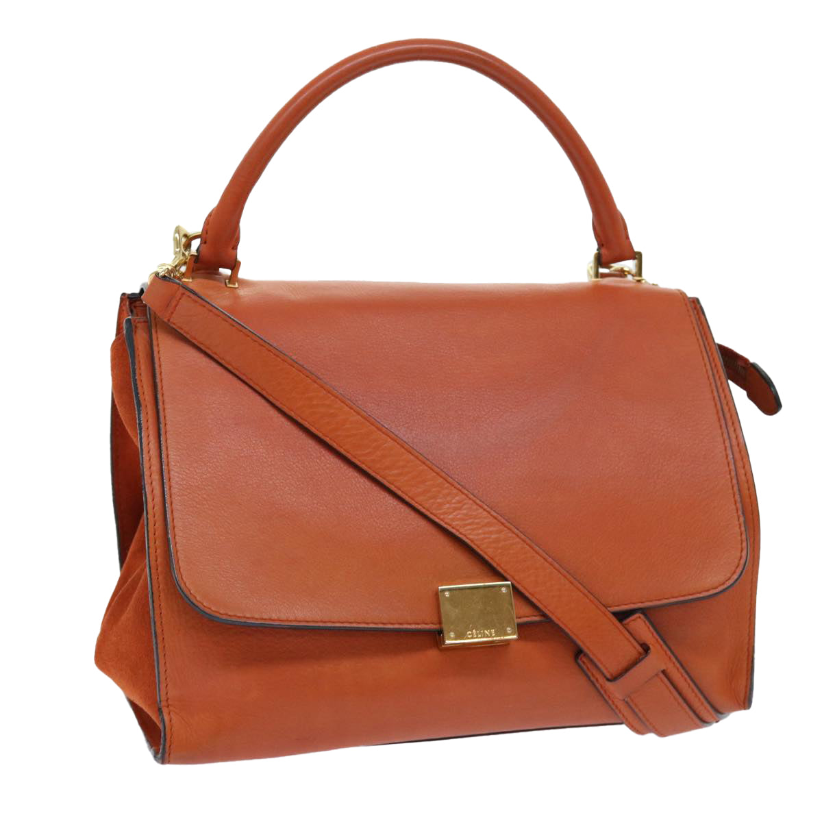 Luxury Shoulder Bag Way Orange Leather