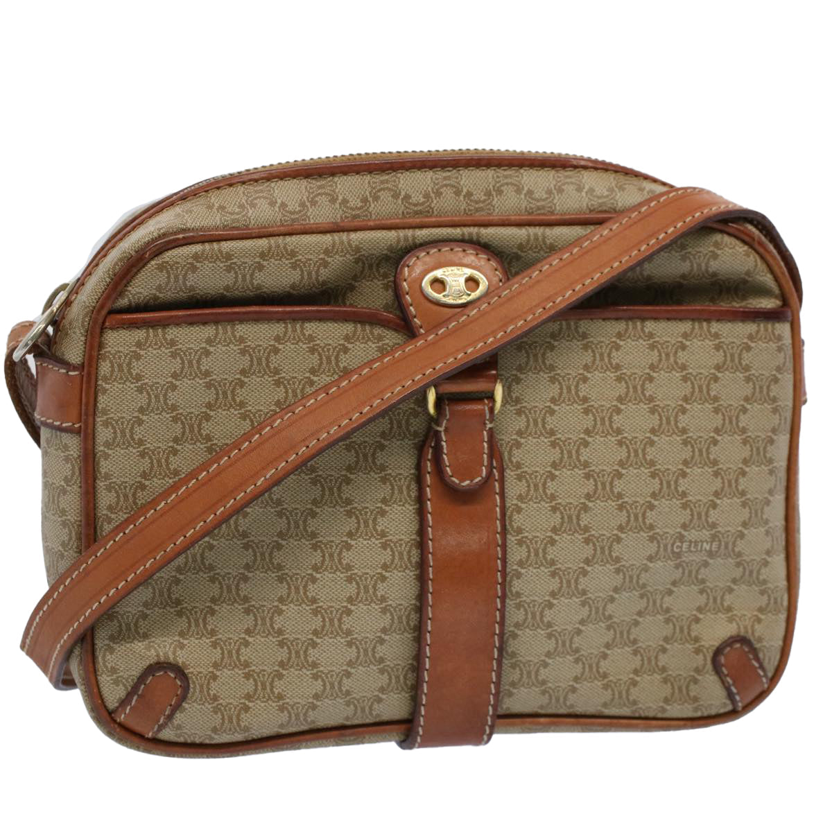 Luxury Macadam Shoulder Bag Leather Canvas