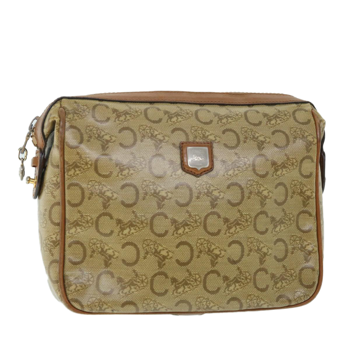 Luxury C Macadam Clutch Bag Coated Canvas Beige