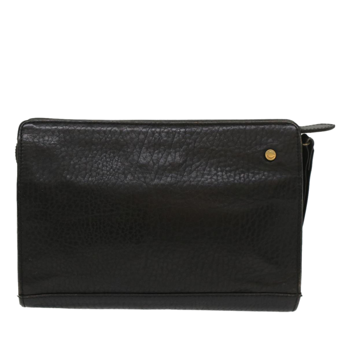 Burberry Luxury ss Clutch Bag Auth Bs8538 Leather Black