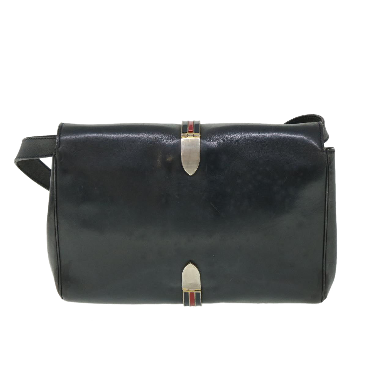 Luxury Horse Carriage Shoulder Bag Navy Leather