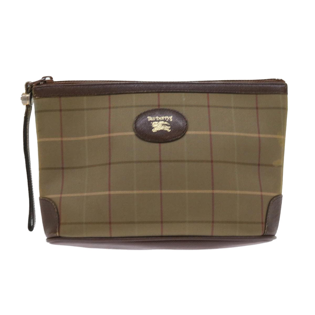 Burberry Luxury ss Nova Check Clutch Bag 2Set Auth Canvas Brown
