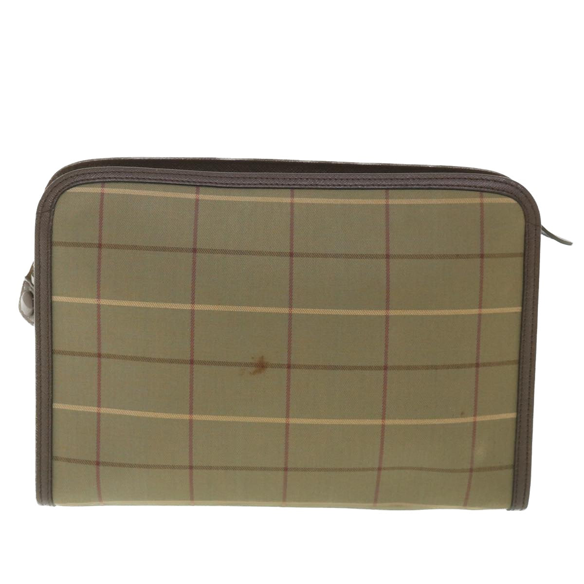 Burberry Luxury ss Nova Check Clutch Bag Auth Bs9091 Canvas Nylon Brown