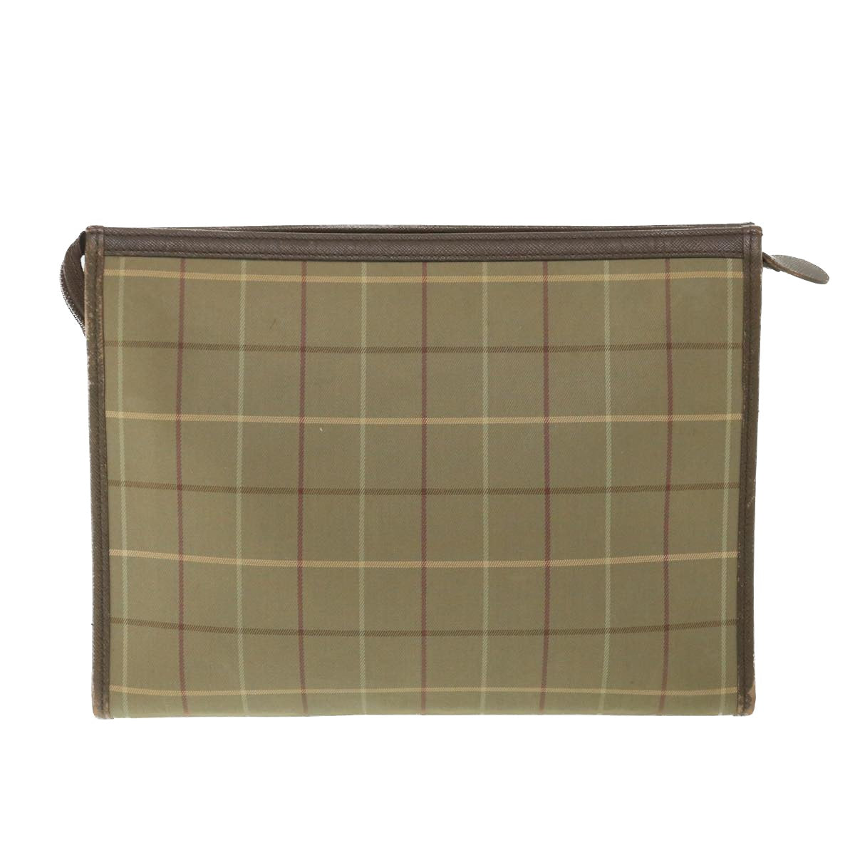Burberry Luxury ss Nova Check Clutch Bag Auth Bs9092 Canvas Nylon Brown