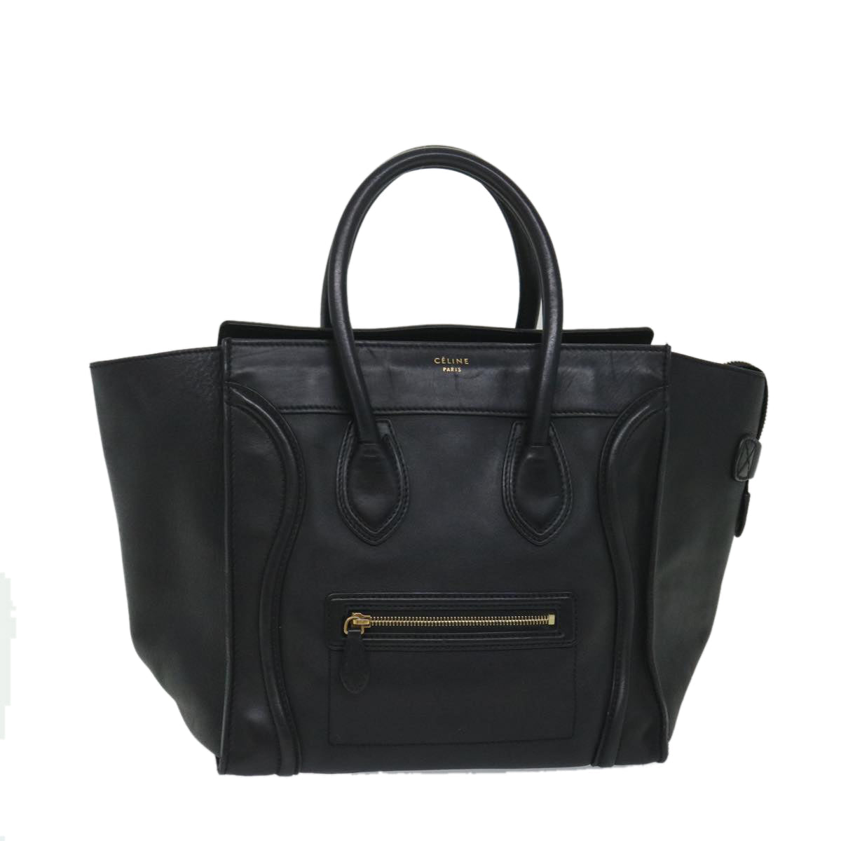 Luxury Luggage Tote Bag Leather Black