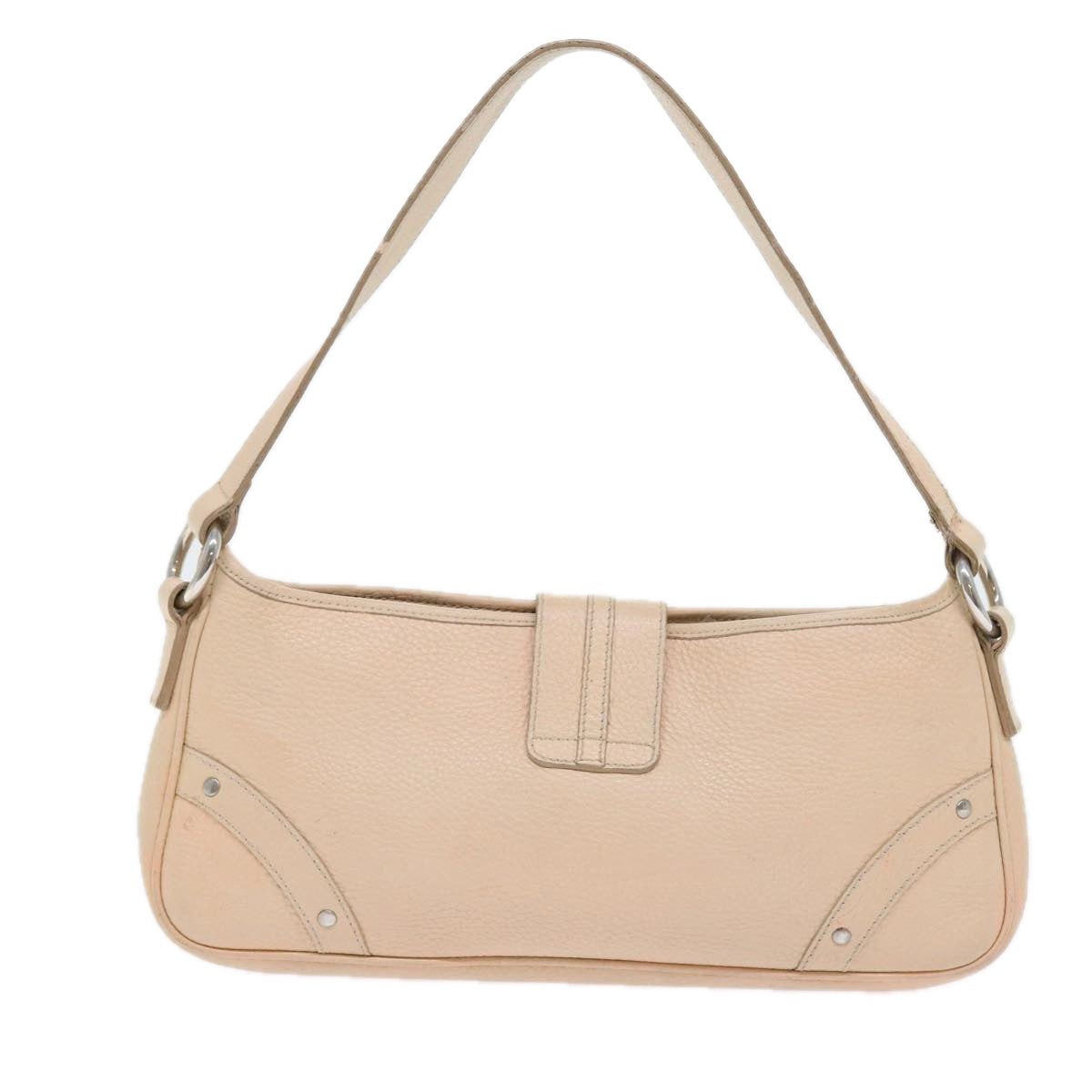 Burberry Luxury Shoulder Bag Auth Bs9232 Leather Beige
