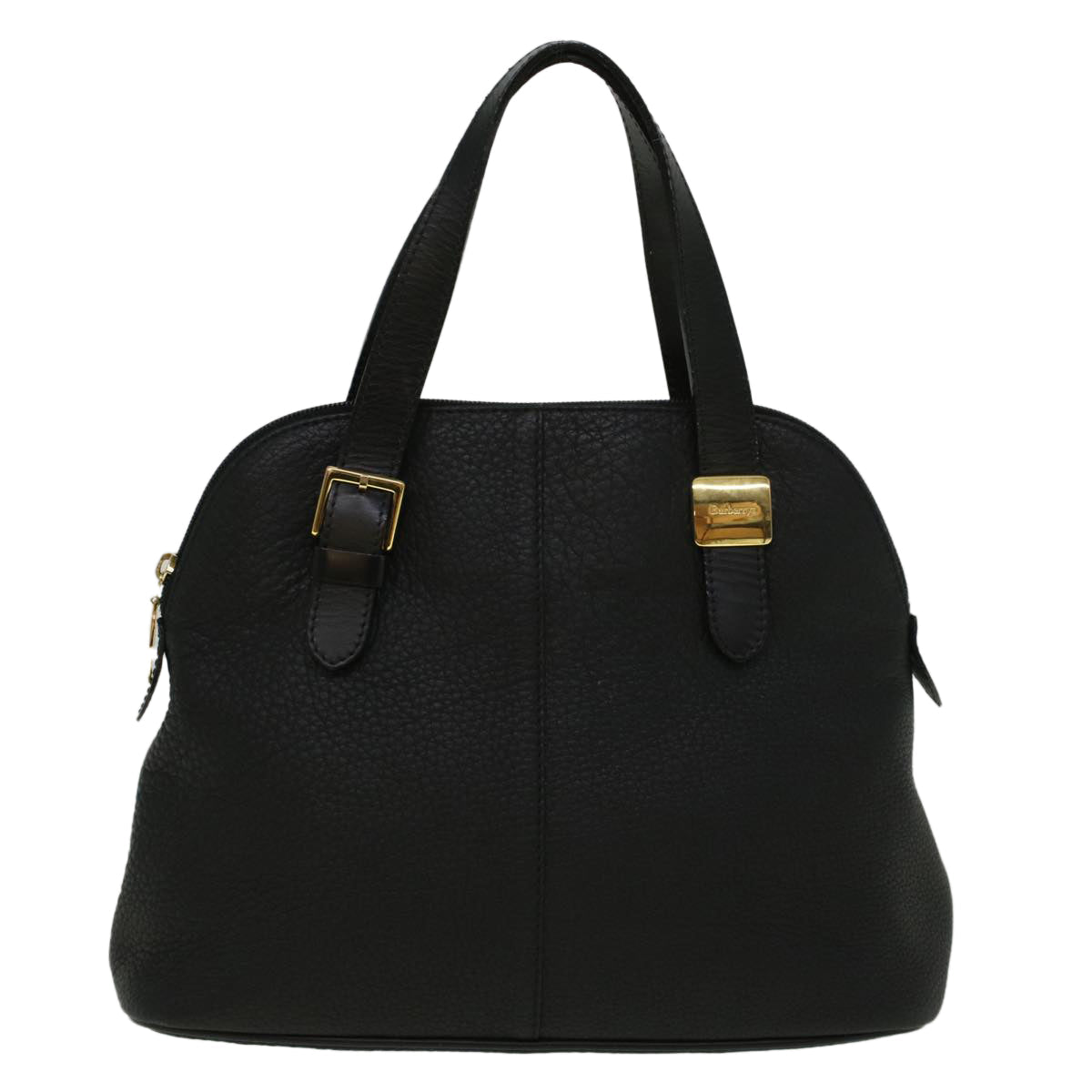 Burberry Luxury ss Hand Bag Auth Bs9530 Leather Black Travel Bag