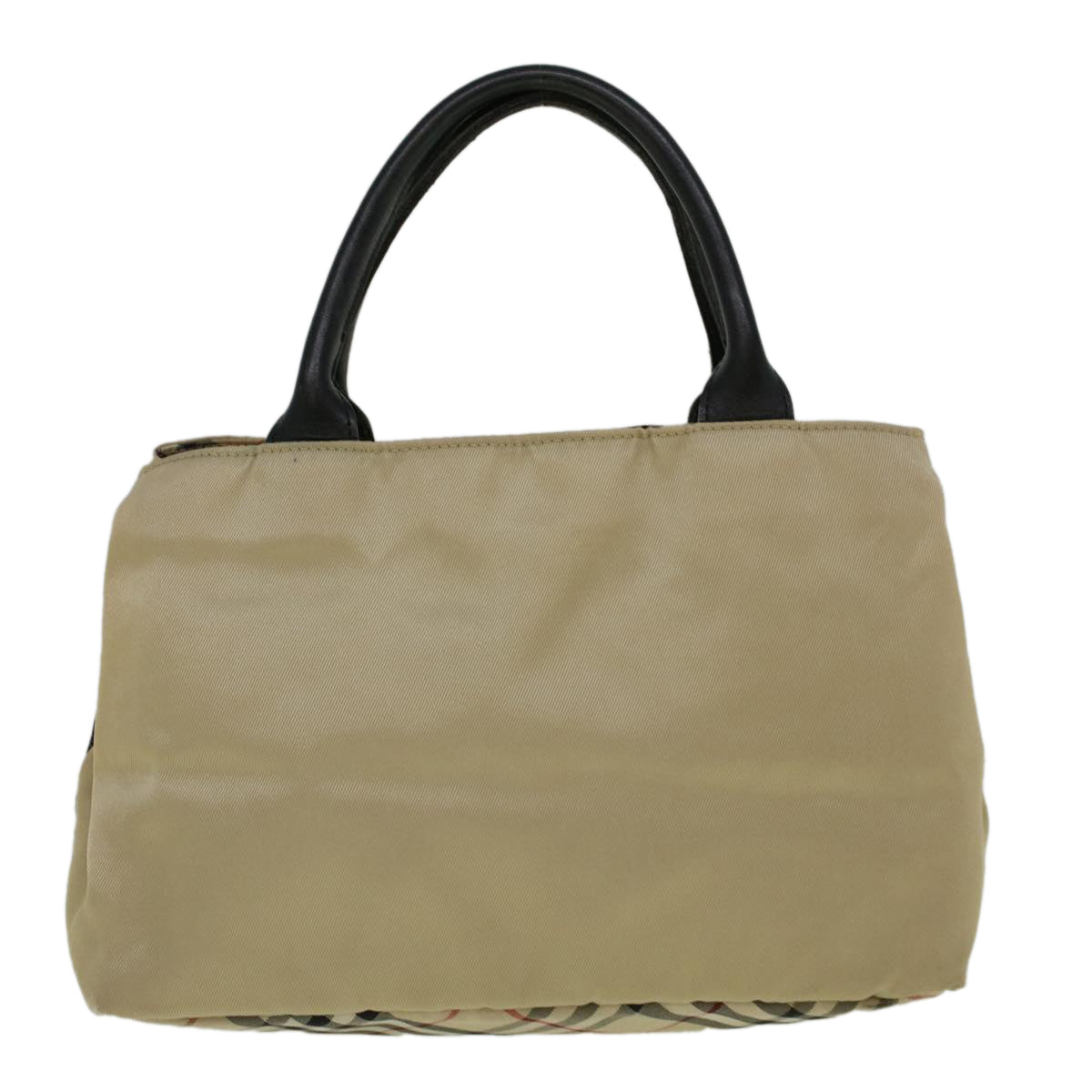 Burberry Luxury Nova Check Hand Bag Auth Bs9792 Nylon Beige Travel Bag