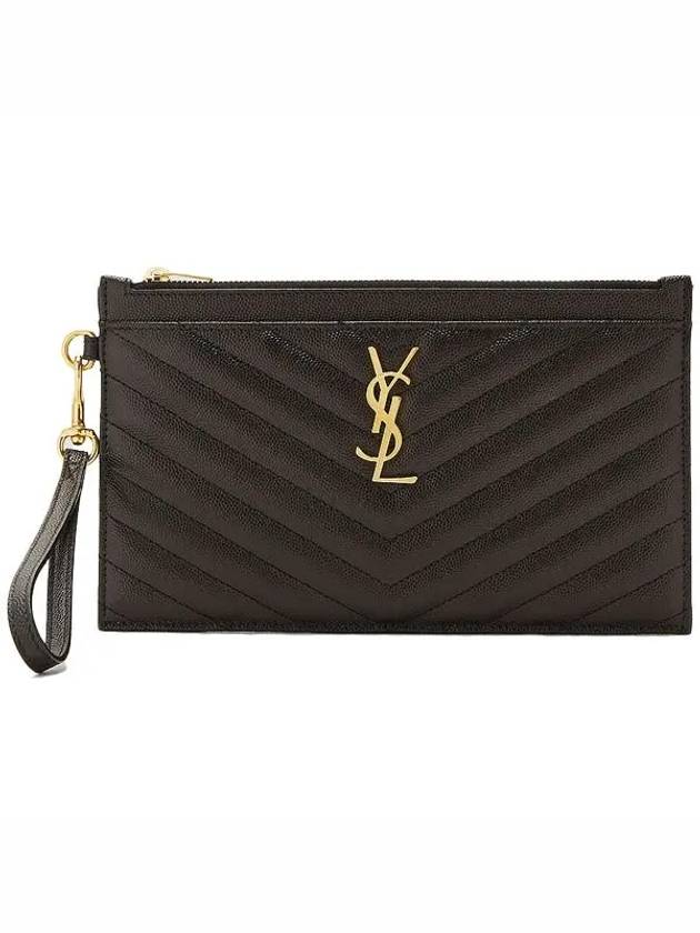 YSL Saint Laurent Trending Bill Pouch Clutch Bag Quilted Monogram Clutch Bag