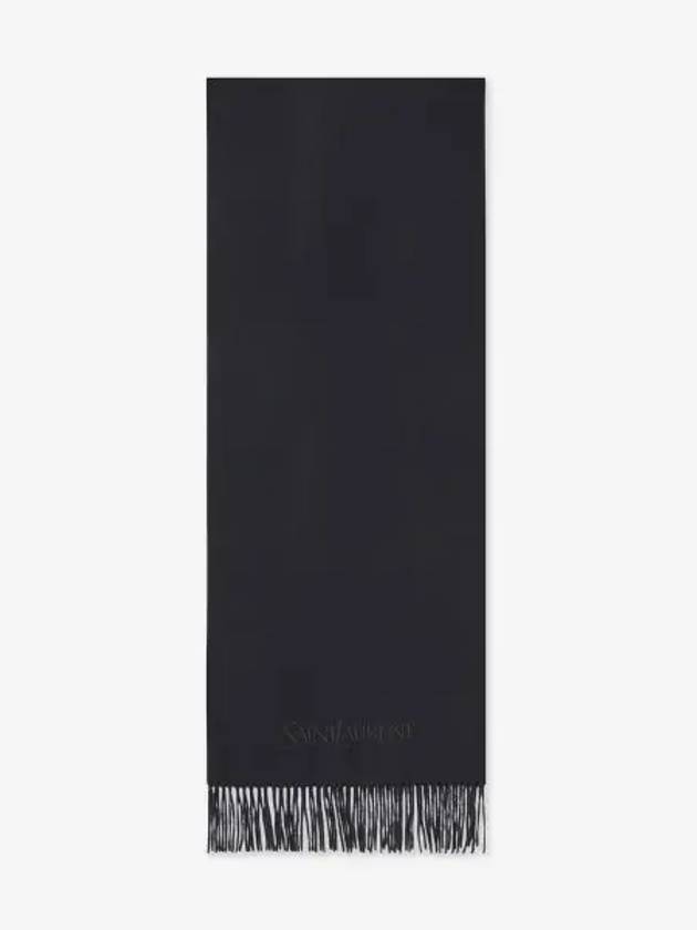 YSL Saint Laurent Saint Laurent Trending Embroidered Cashmere Muffler Travel Black Travel Bag