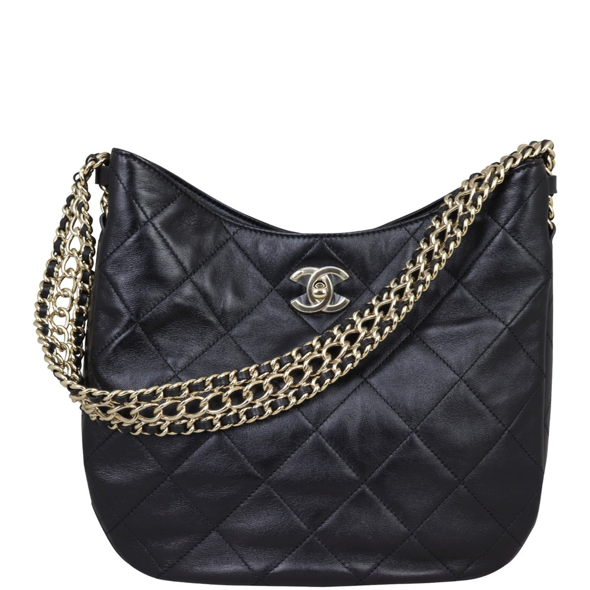 Chanel CC Lambskin Hobo Hobo Bag