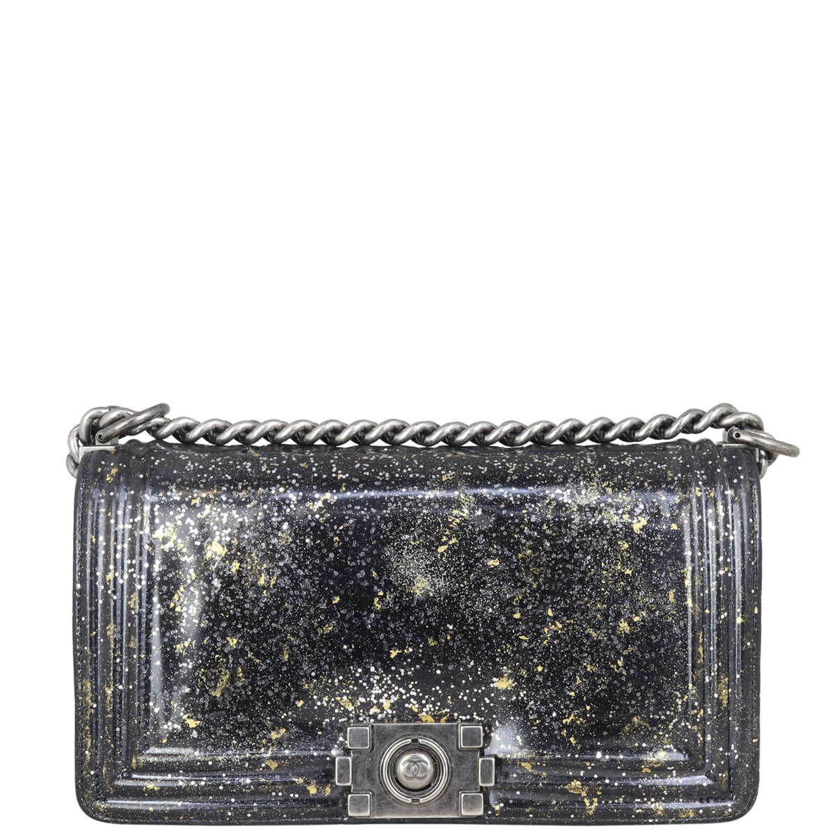 Chanel Boy Old Crystal Glitter Handbag Medium