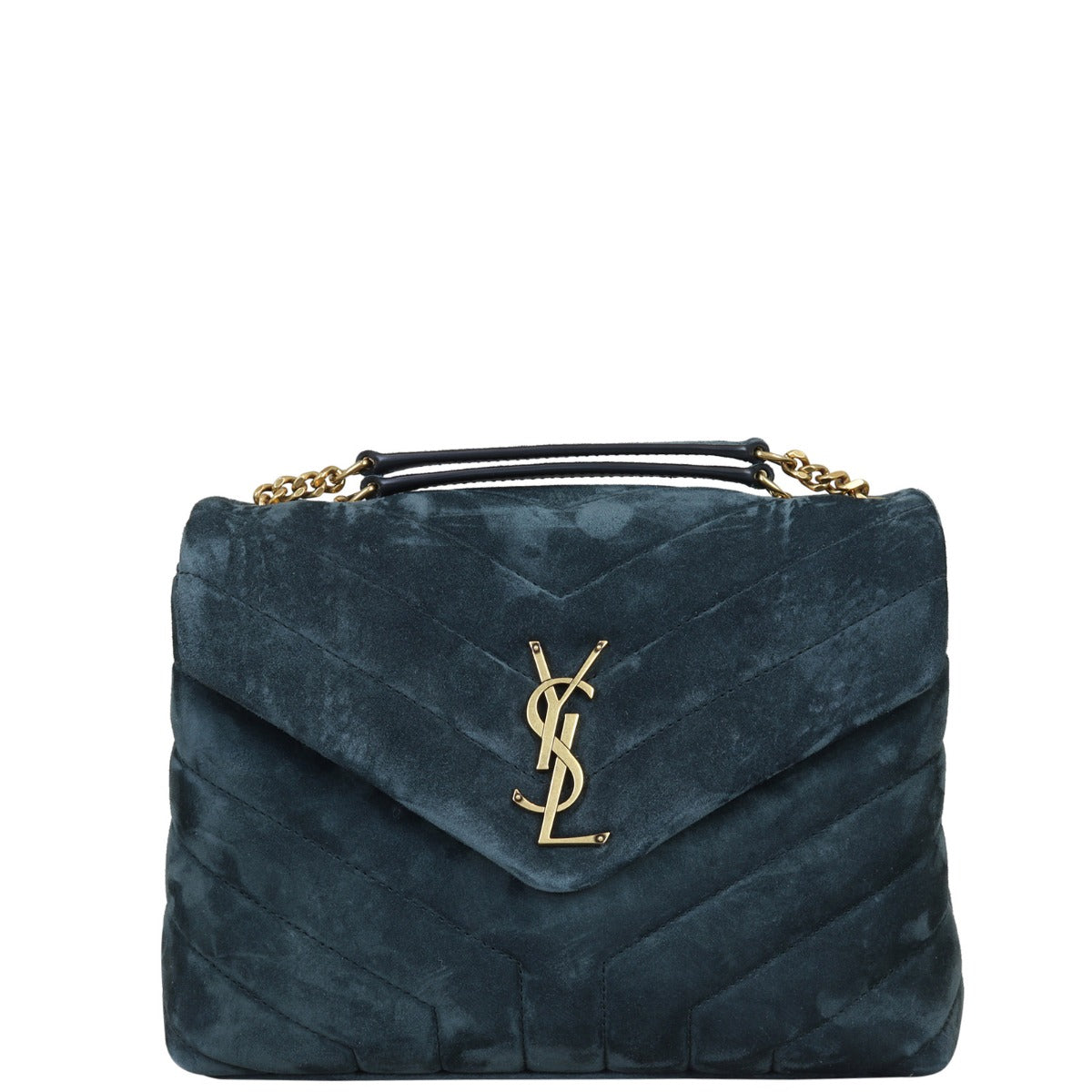 YSL Saint Laurent Loulou Crossbody Bag Suede Small