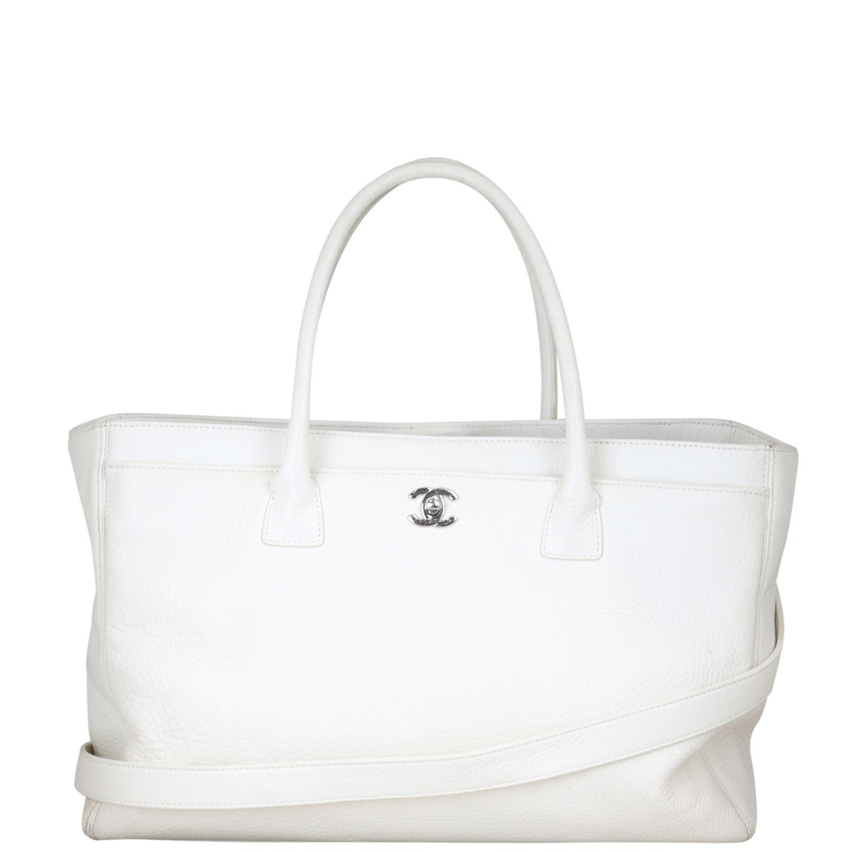 Chanel Cerf Tote White Large Tote Bag